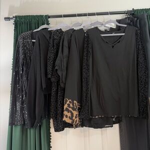 7 Total Blouse Bundle | Black | Leopard Print | Size 1X-2X | SHEIN